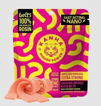 KANHA | Rosin Belts | Strawberry Lemonade | Indica | 100mg