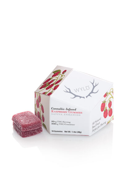 Raspberry Sativa Enhanced Gummies 100mg