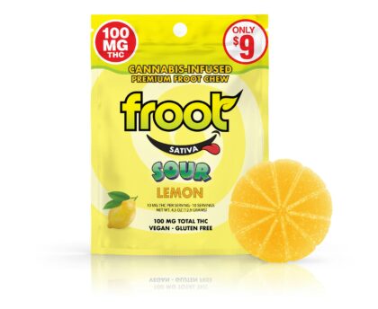 Froot Sour Lemon Gummy - 100mg Single Cut-to-dose