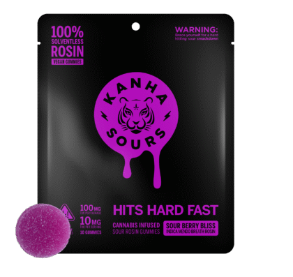 KANHA | Rosin Sour Berry Bliss | Mendo Breath | Indica | 10-pack