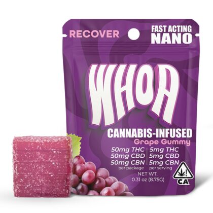 WHOA Grape CBN CBD THC Gummy - Bite, Relax (1:1:1 50mg:50mg:50mg)