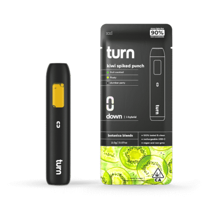 2.0g AIO | kiwi spiked punch | botanica blends | down |