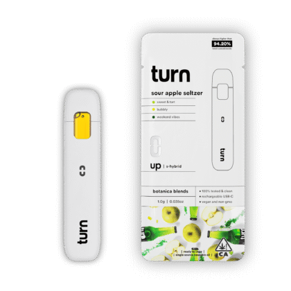 1.0g AIO | sour apple seltzer | botanica blends | up |